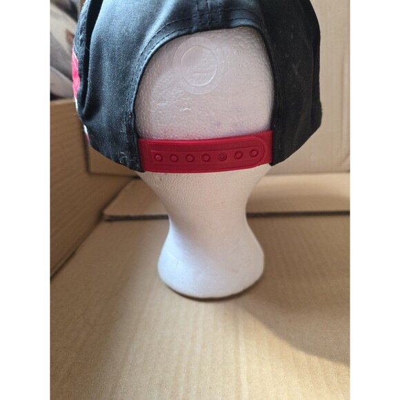 Vintage Chicago Bulls NBA Basketball Hat Cap Black Red Snapback Twins - Picture 6 of 12